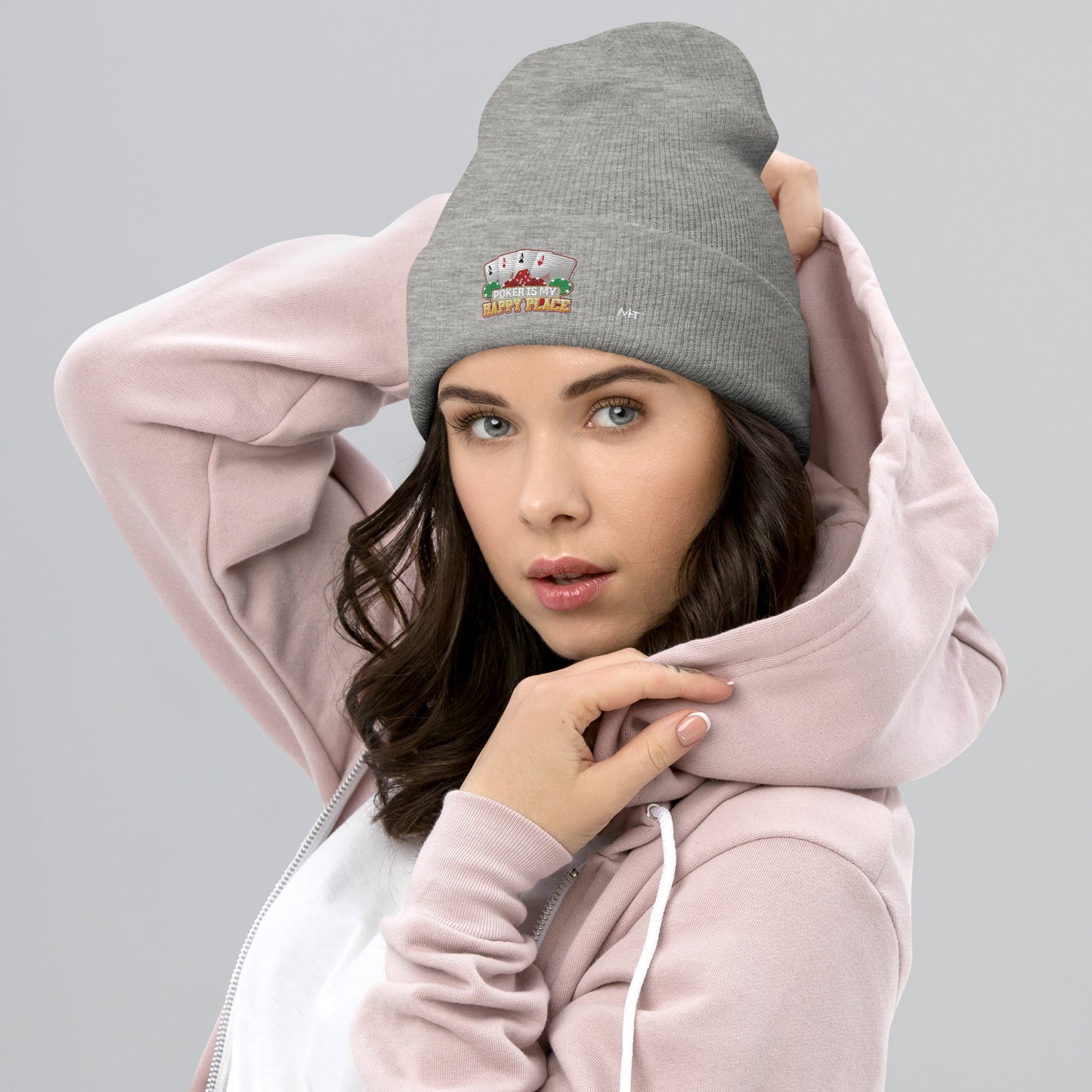 Poker Dad is like a Normal Dad but much Cooler - Cuffed Beanie by DarkByteGear