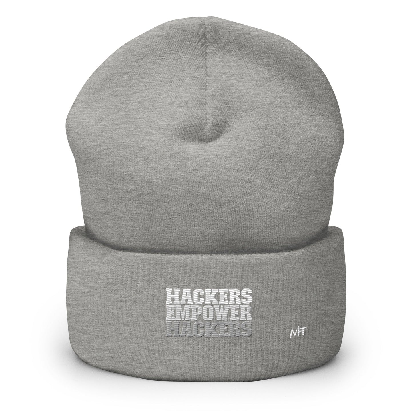 Hackers Empower Hackers V2 - Cuffed Beanie by DarkByteGear