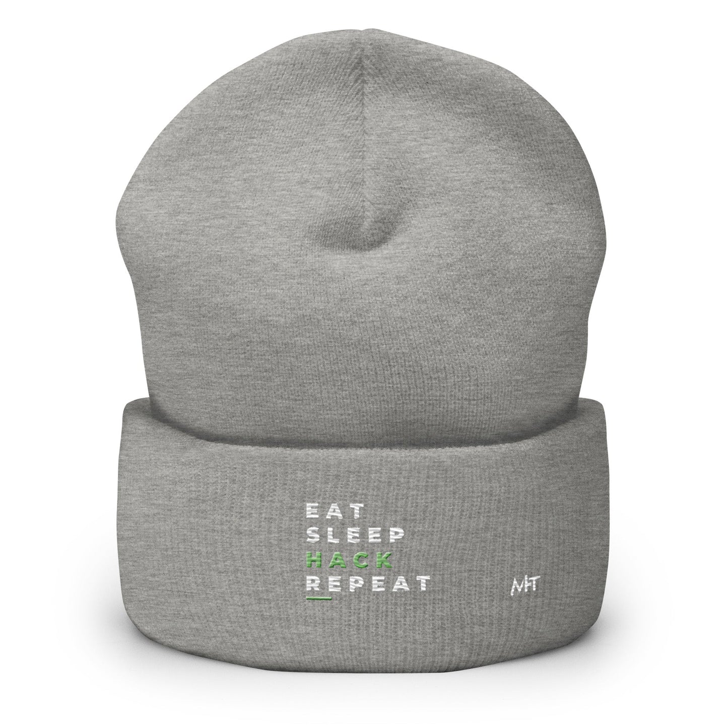 Eat, Sleep, Hack, Repeat V2 - Cuffed Beanie by DarkByteGear