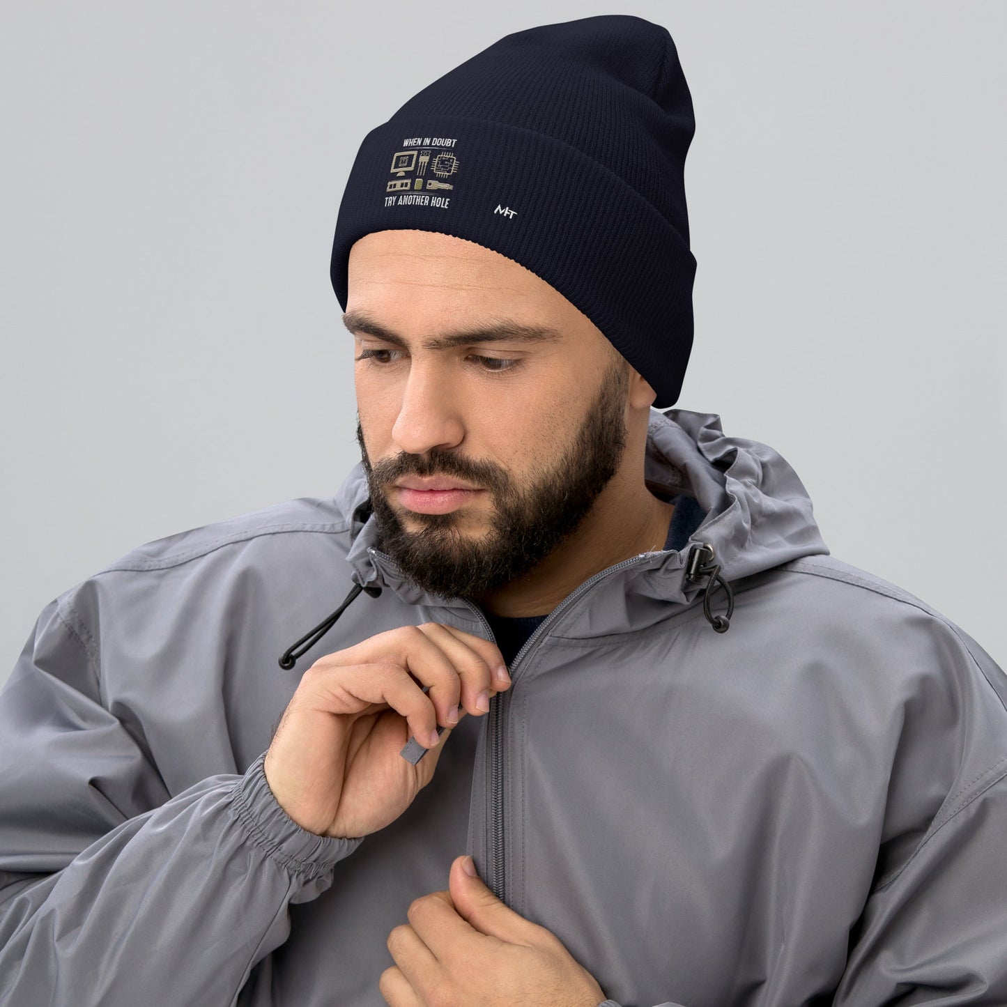 When in doubt, Try another hole V1 - Cuffed Beanie by DarkByteGear