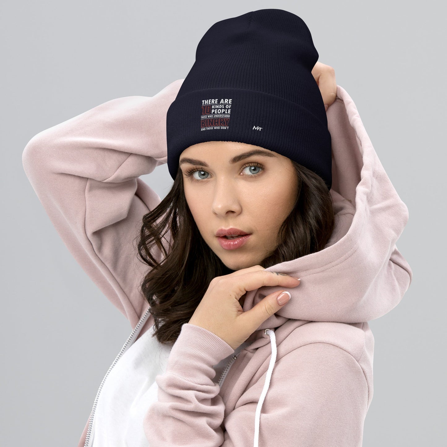 There are 10 kinds of People - Cuffed Beanie by DarkByteGear