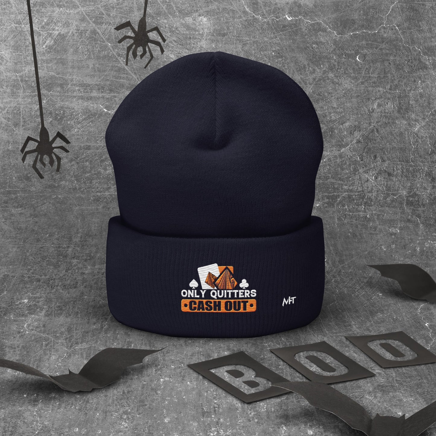Only Quitters Cash Out - Cuffed Beanie by DarkByteGear