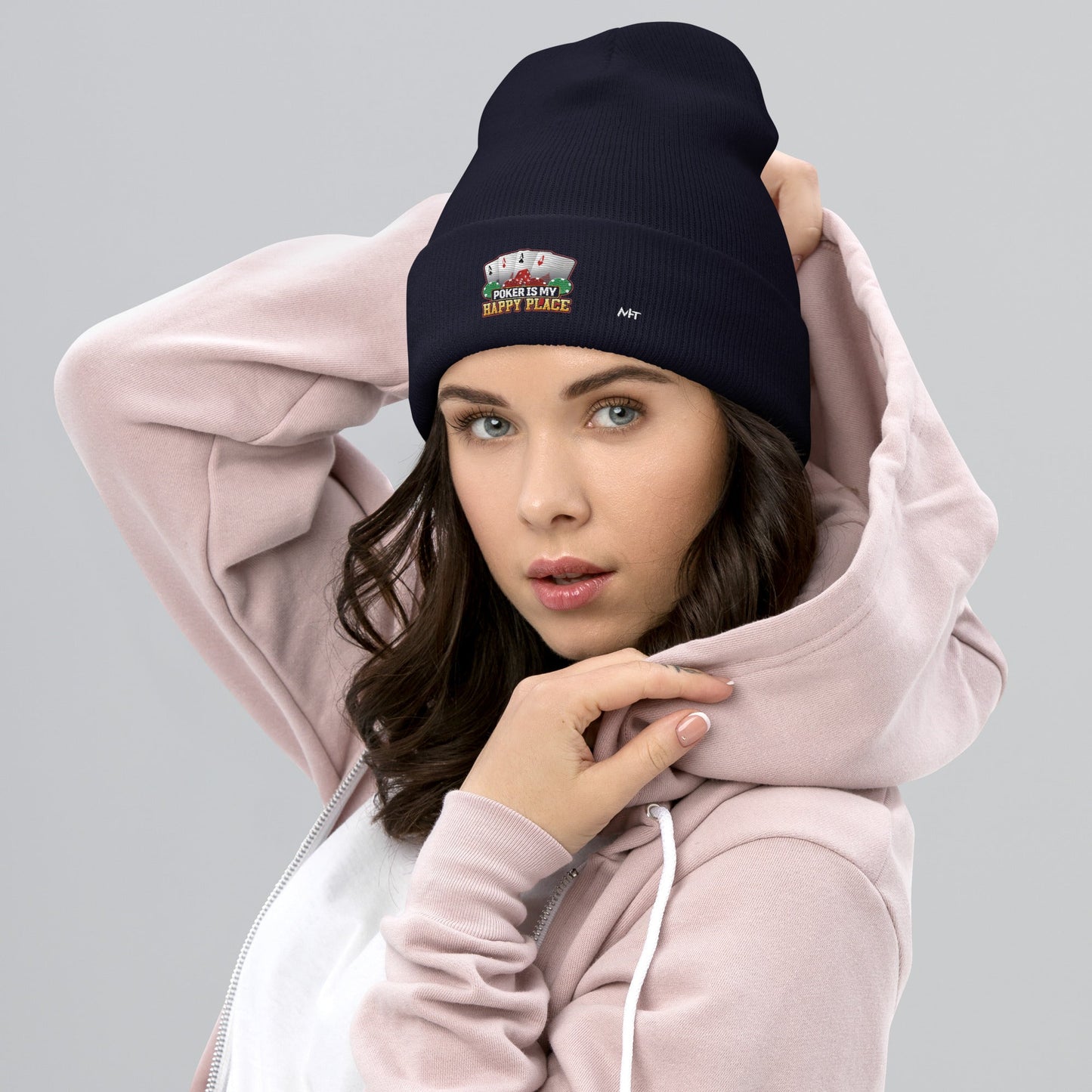 Poker Dad is like a Normal Dad but much Cooler - Cuffed Beanie by DarkByteGear
