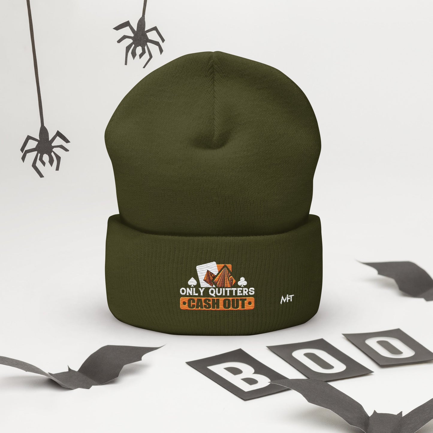 Only Quitters Cash Out - Cuffed Beanie by DarkByteGear