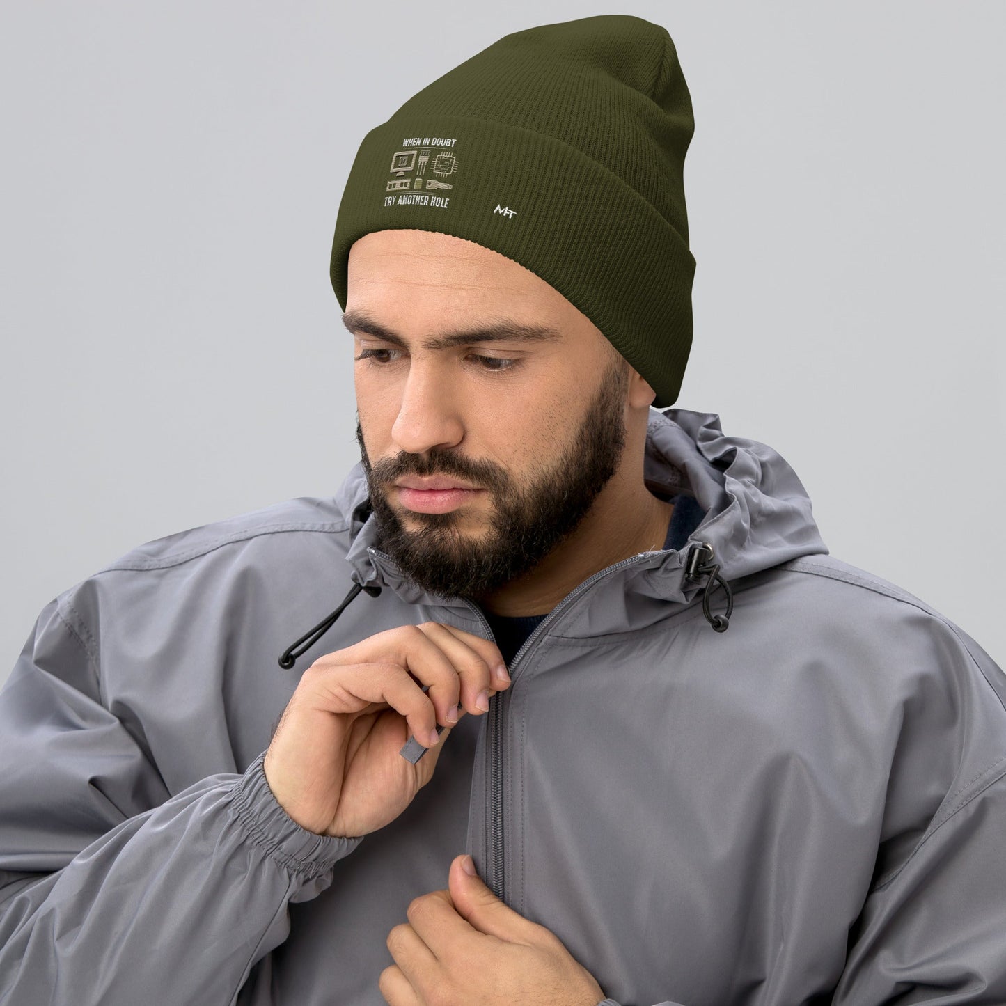 When in doubt, Try another hole V1 - Cuffed Beanie by DarkByteGear