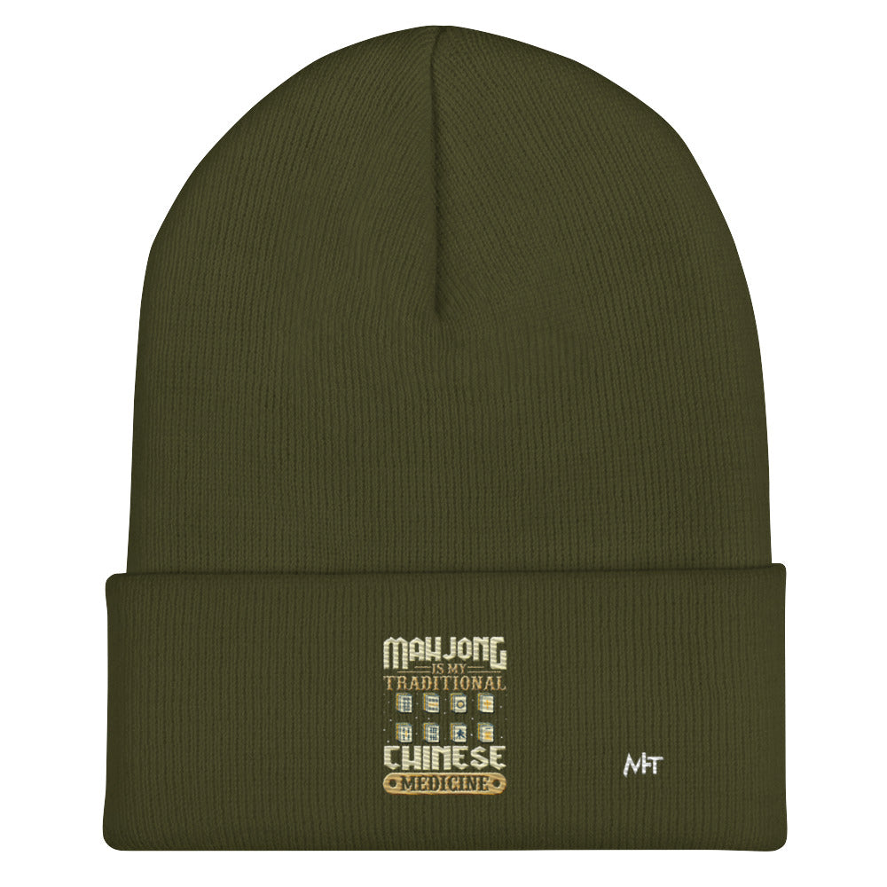 Mahjong is my Traditional Chinese Medicine - Cuffed Beanie by DarkByteGear