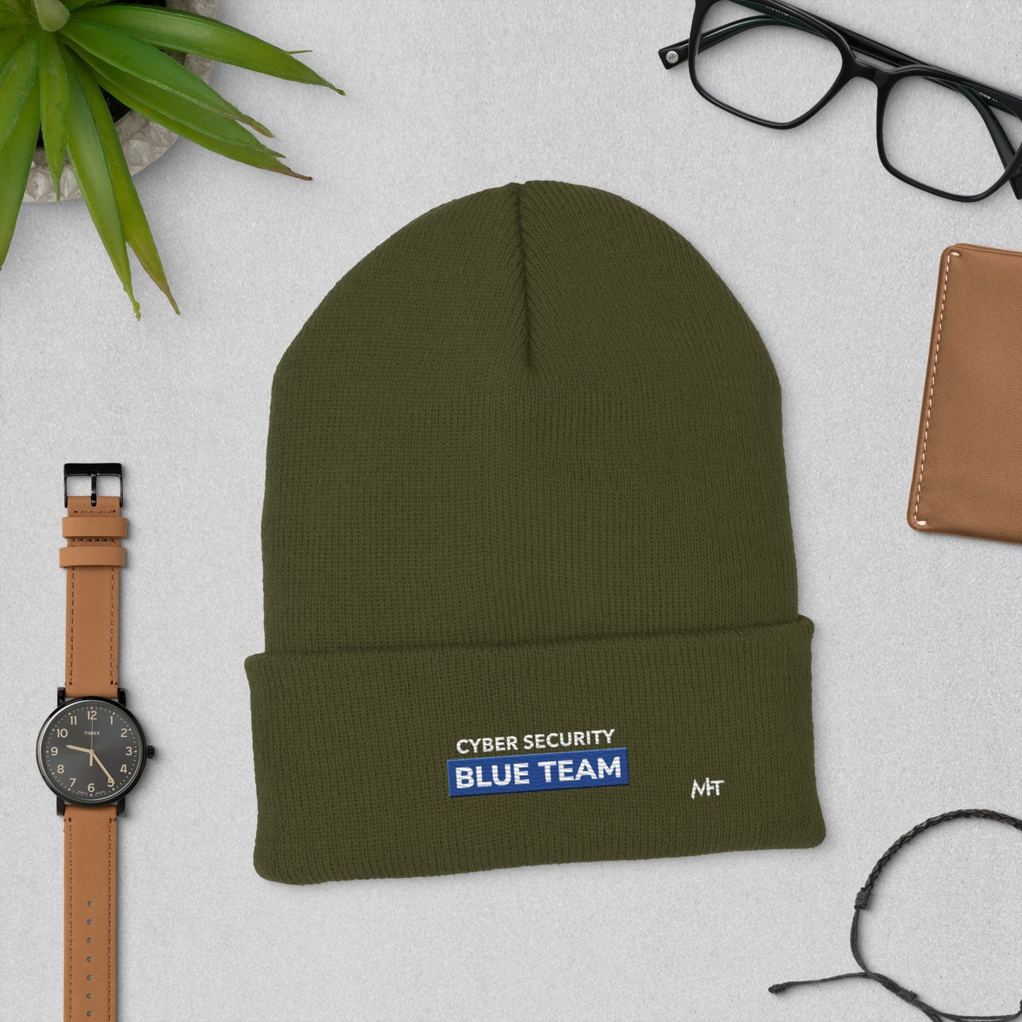Cyber Security Blue Team V11 - Cuffed Beanie by DarkByteGear
