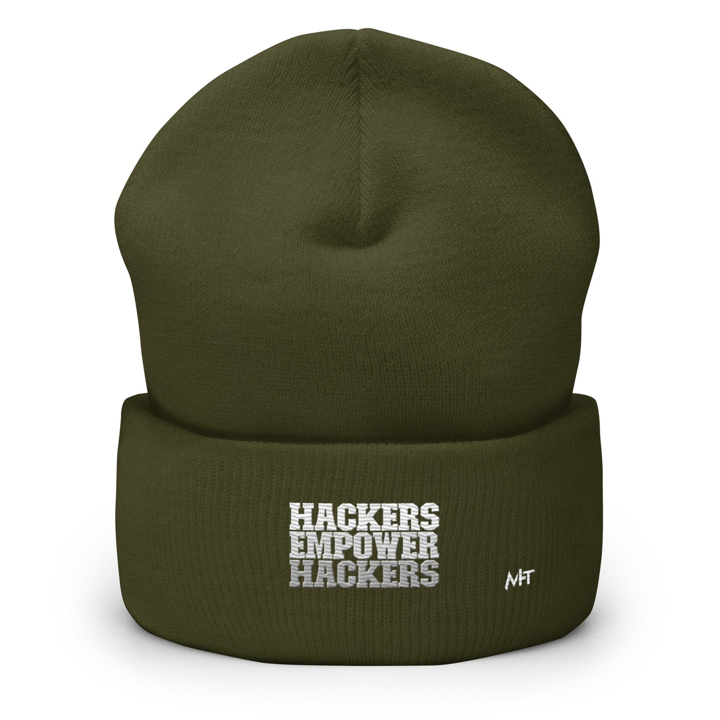 Hackers Empower Hackers V2 - Cuffed Beanie by DarkByteGear