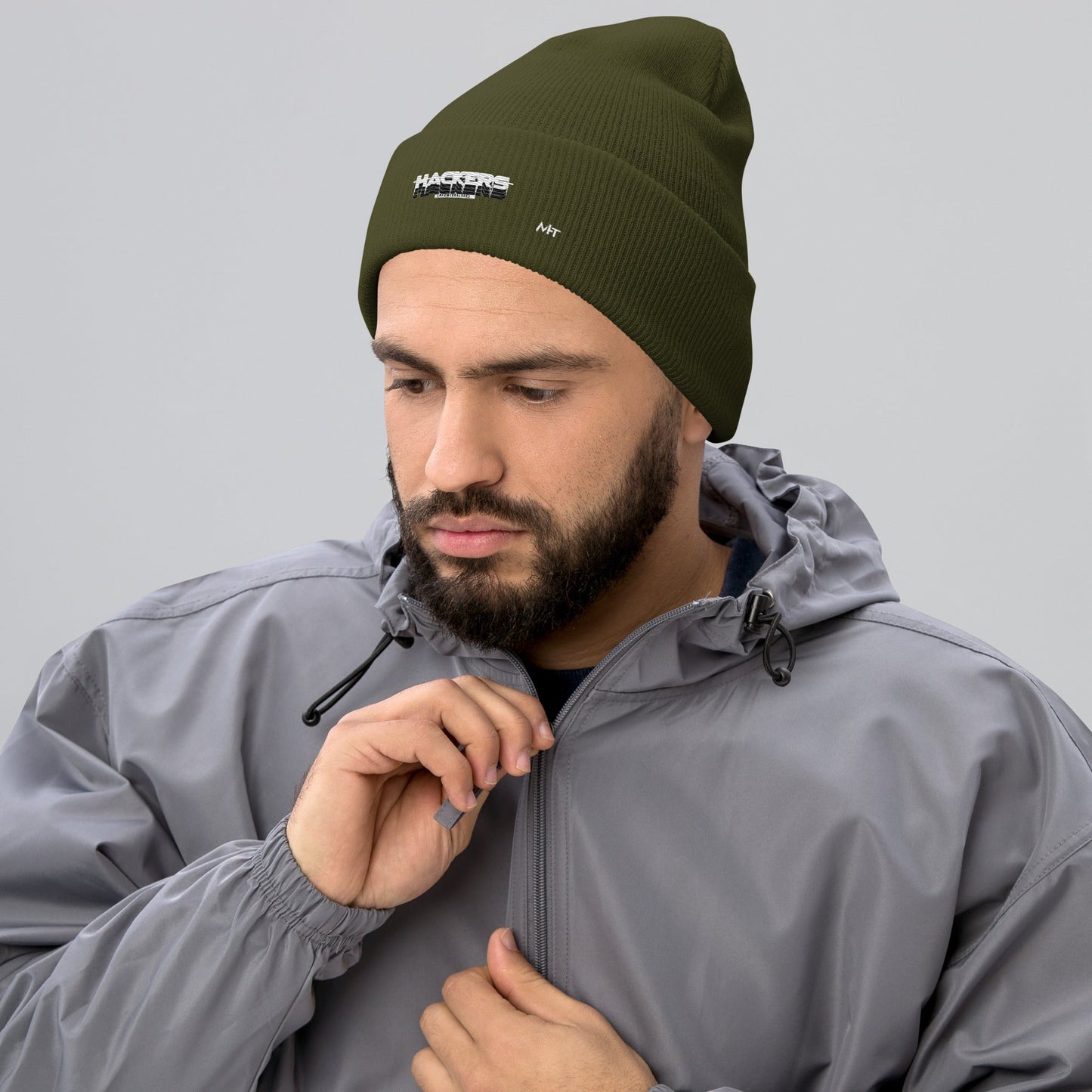 Hackers Empower Hackers V3 - Cuffed Beanie by DarkByteGear