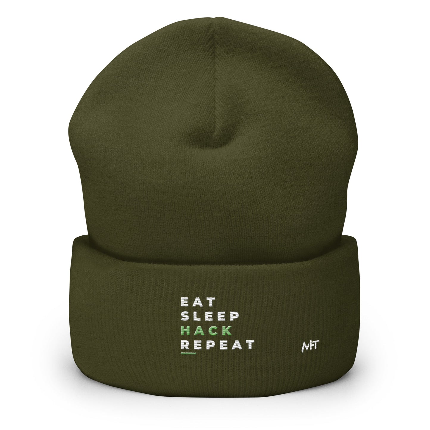Eat, Sleep, Hack, Repeat V2 - Cuffed Beanie by DarkByteGear