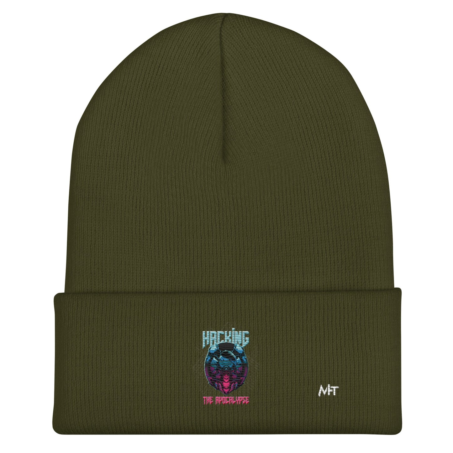 Hacking the apocalypse V2 - Cuffed Beanie by DarkByteGear