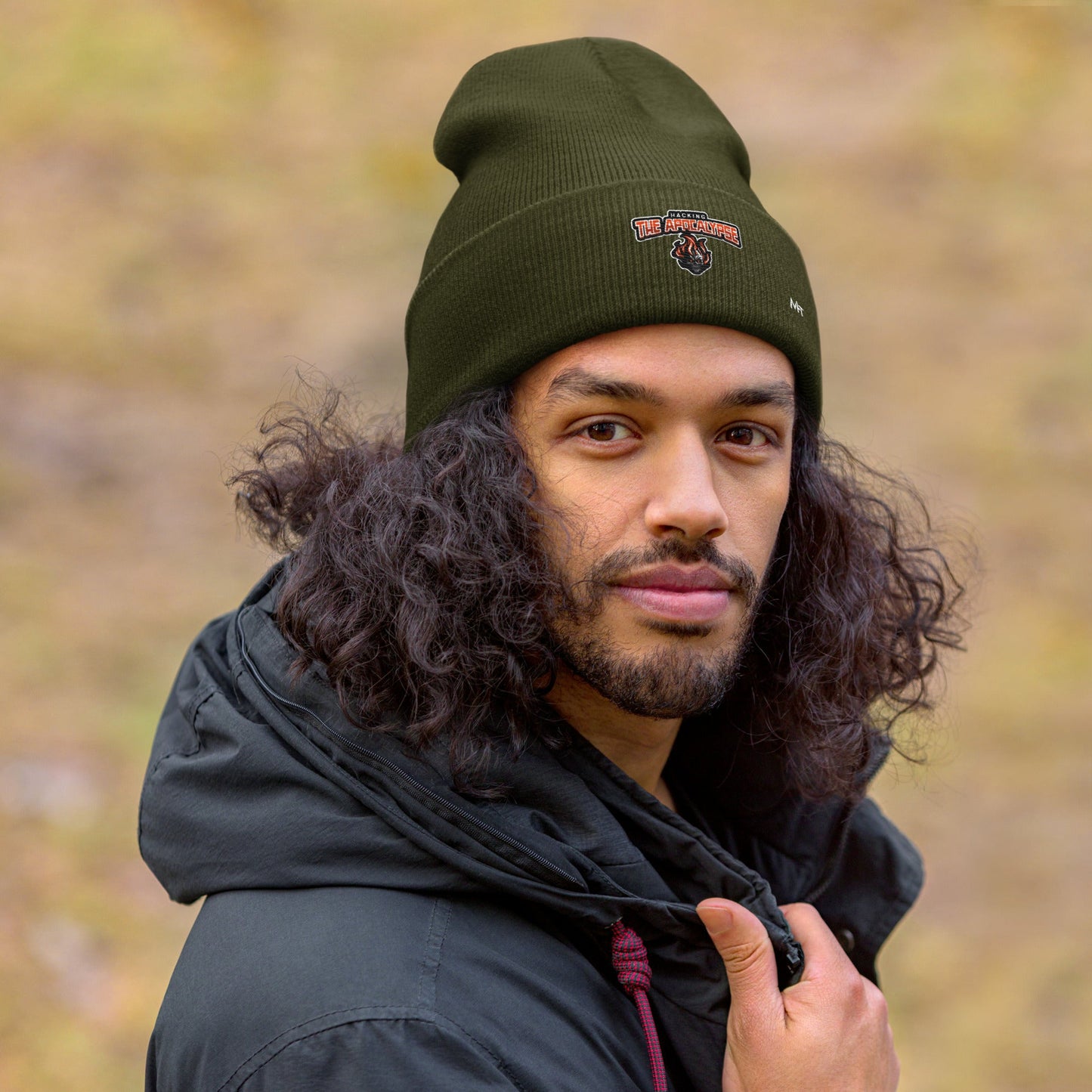 Hacking the Apocalypse V1 - Cuffed Beanie by DarkByteGear