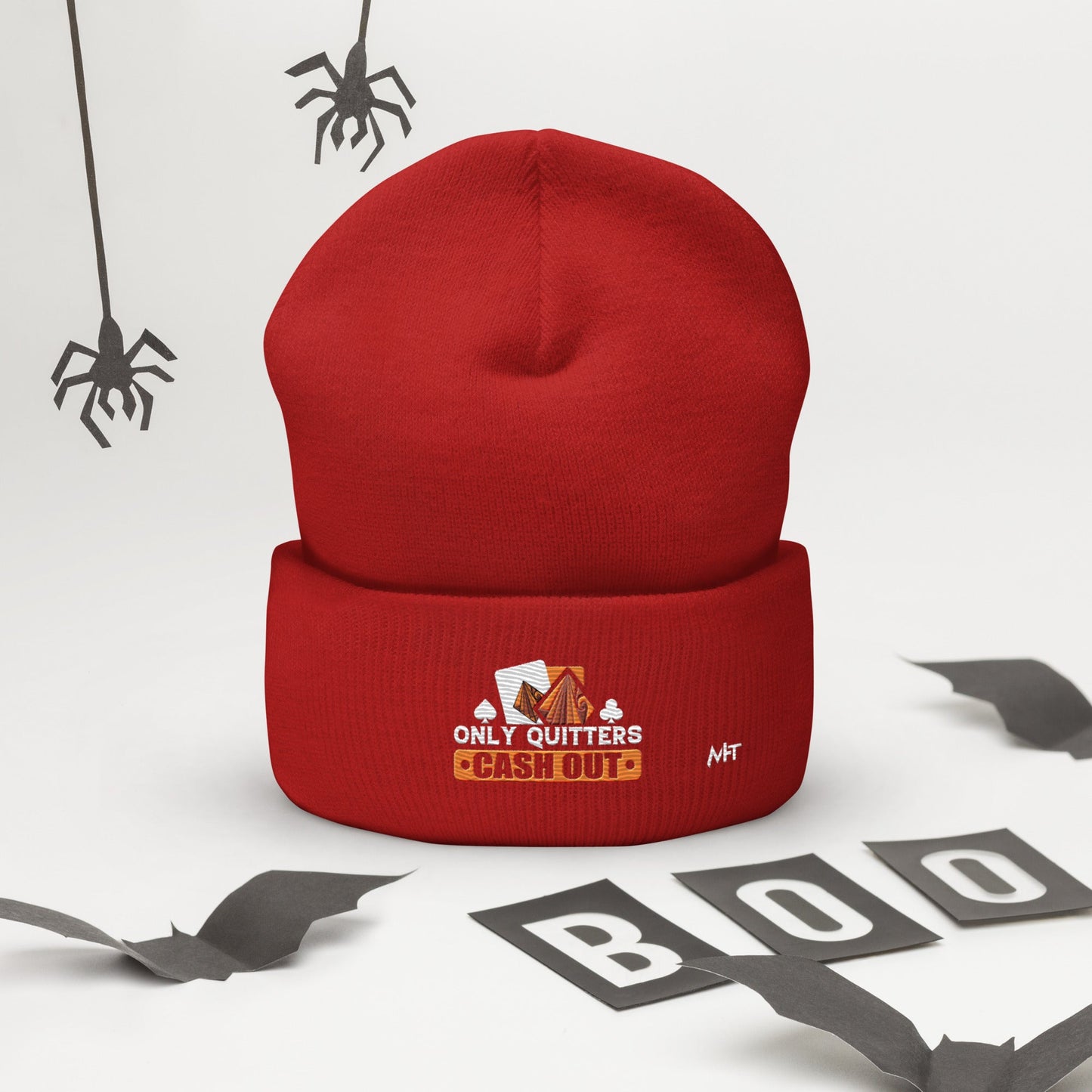 Only Quitters Cash Out - Cuffed Beanie by DarkByteGear