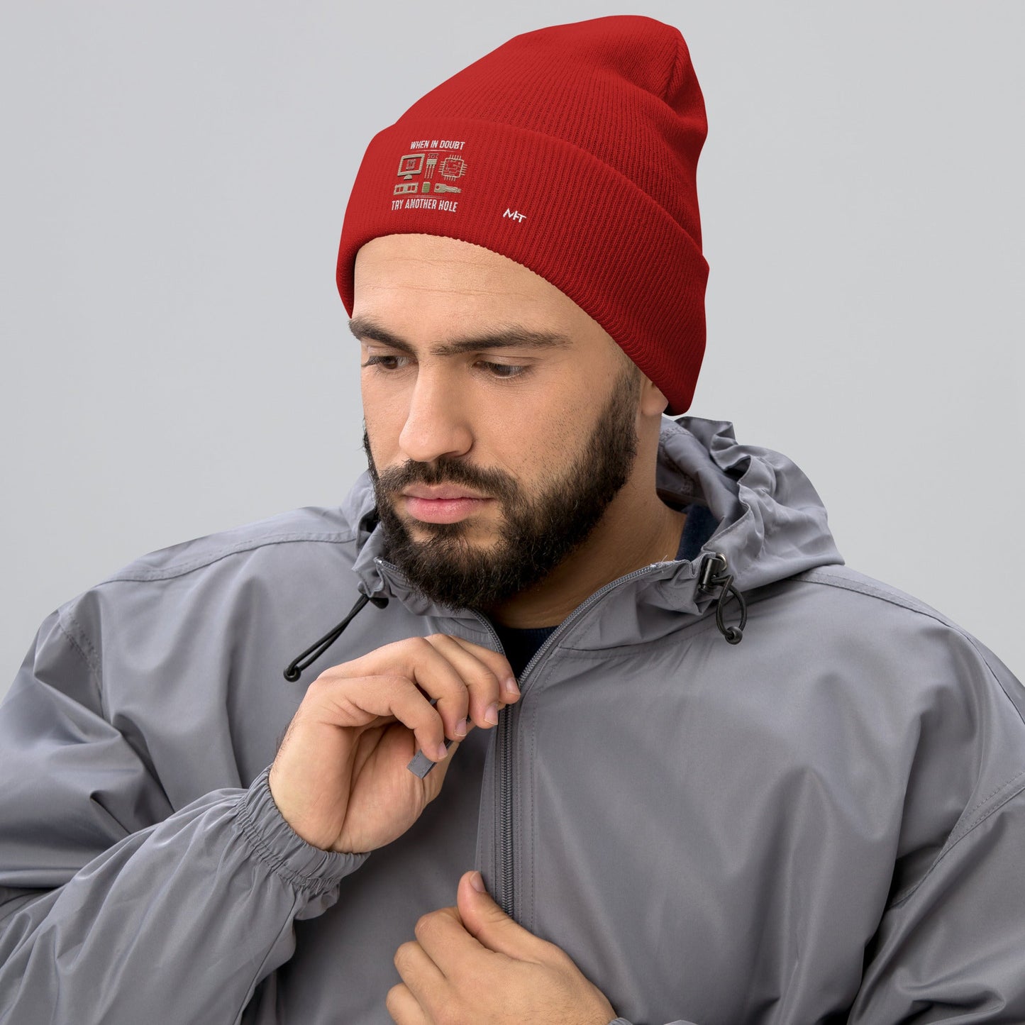 When in doubt, Try another hole V1 - Cuffed Beanie by DarkByteGear