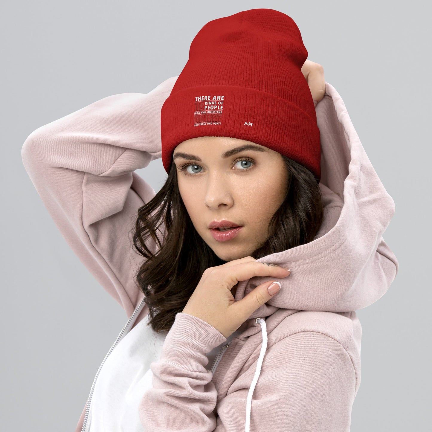 There are 10 kinds of People - Cuffed Beanie by DarkByteGear