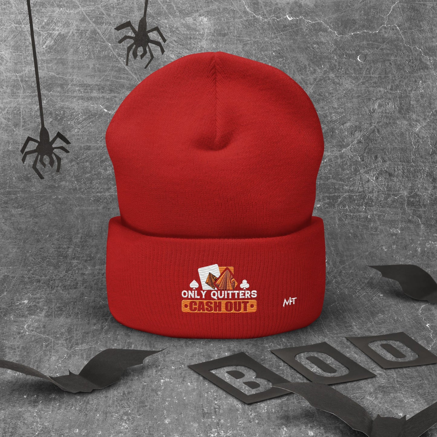 Only Quitters Cash Out - Cuffed Beanie by DarkByteGear