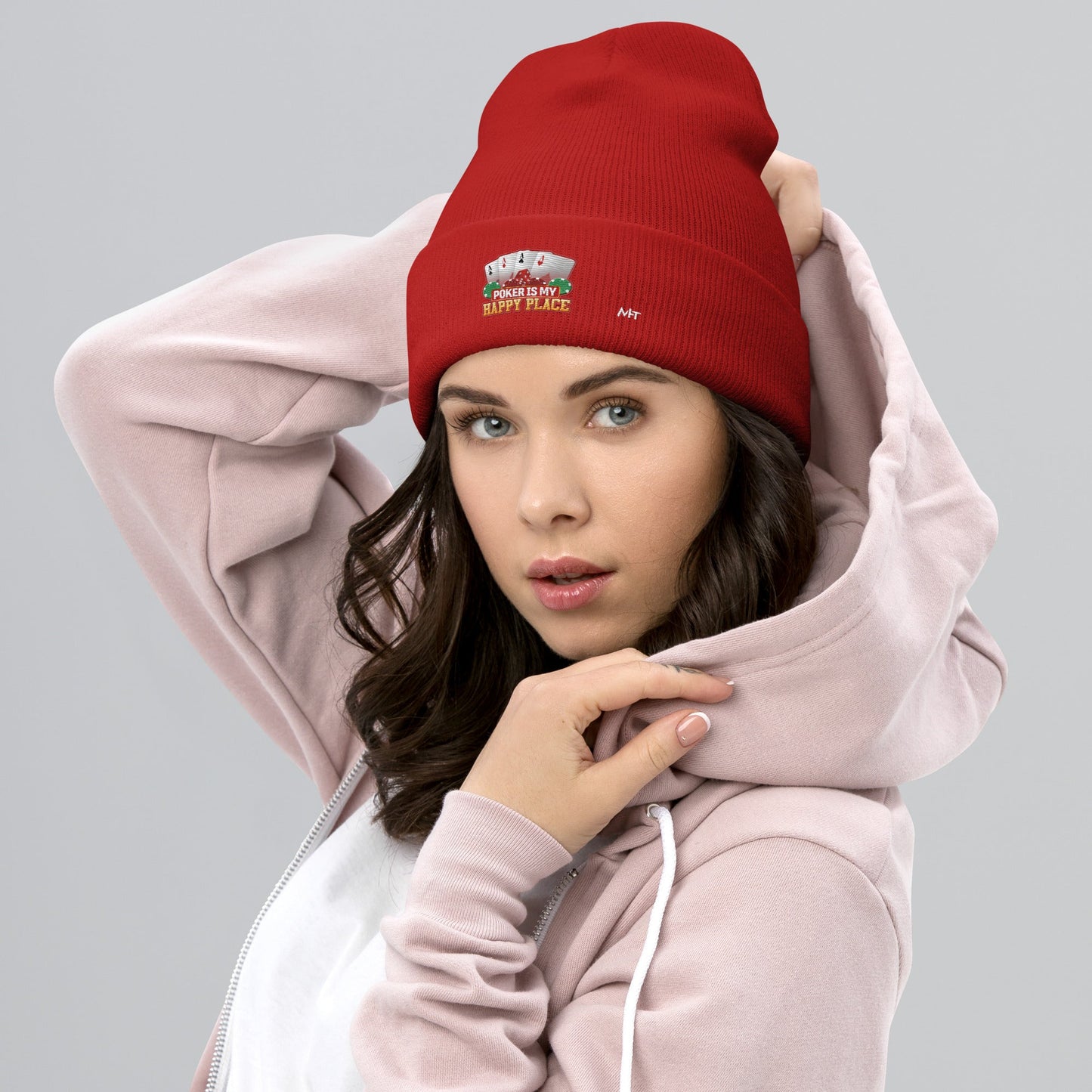 Poker Dad is like a Normal Dad but much Cooler - Cuffed Beanie by DarkByteGear