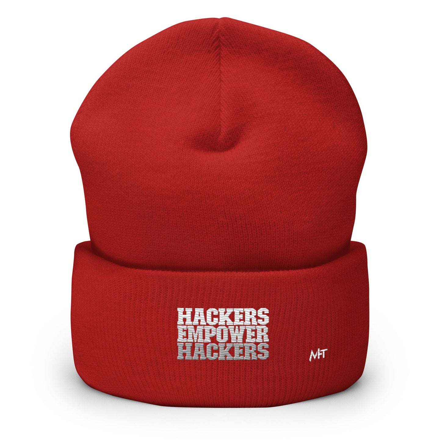 Hackers Empower Hackers V2 - Cuffed Beanie by DarkByteGear