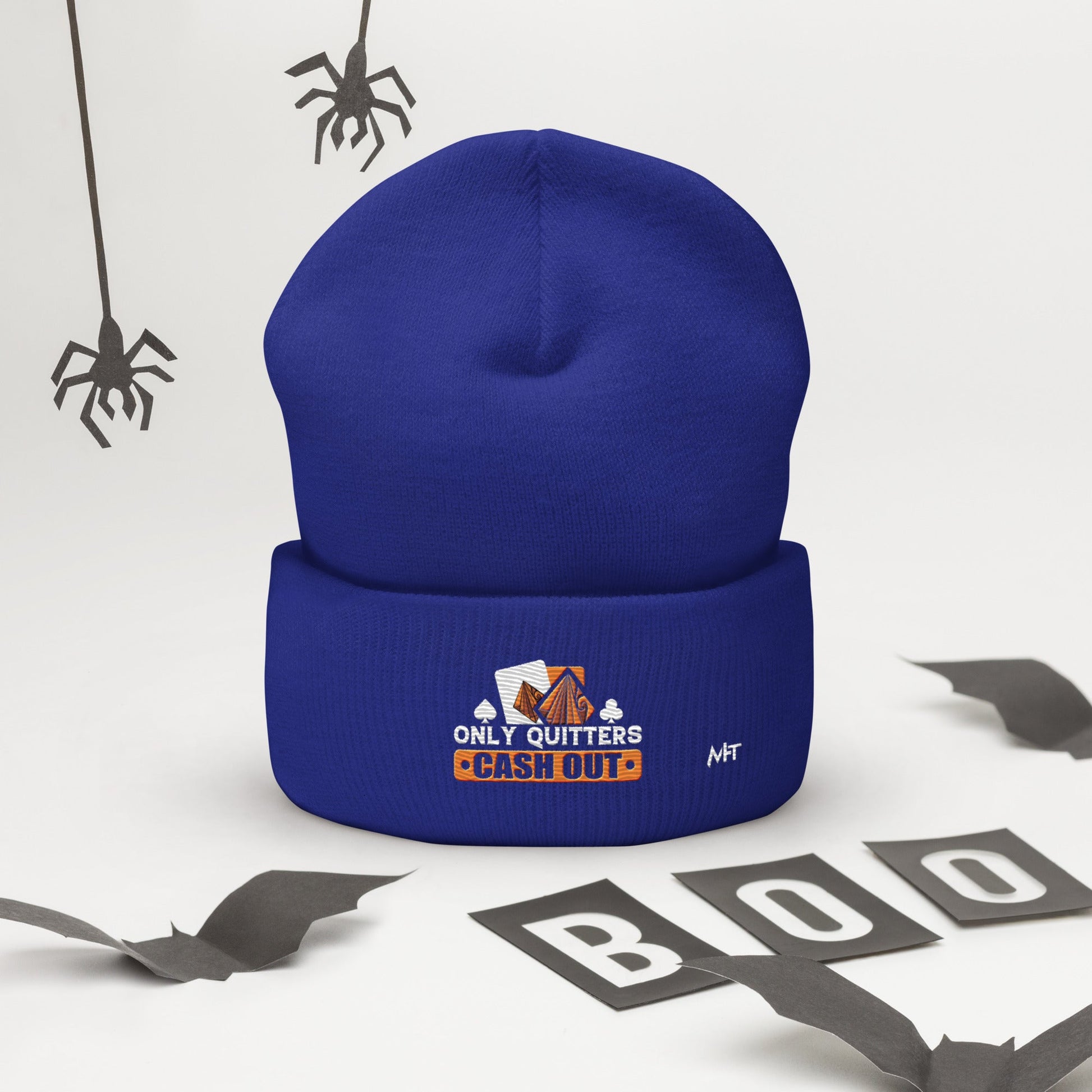 Only Quitters Cash Out - Cuffed Beanie by DarkByteGear