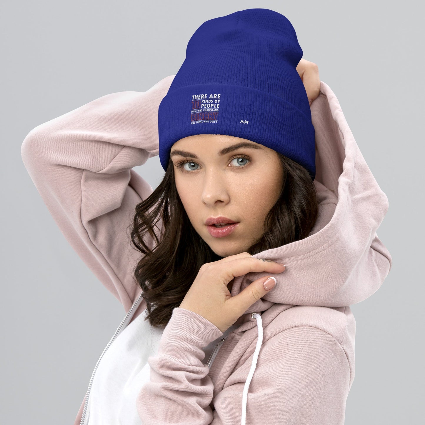 There are 10 kinds of People - Cuffed Beanie by DarkByteGear