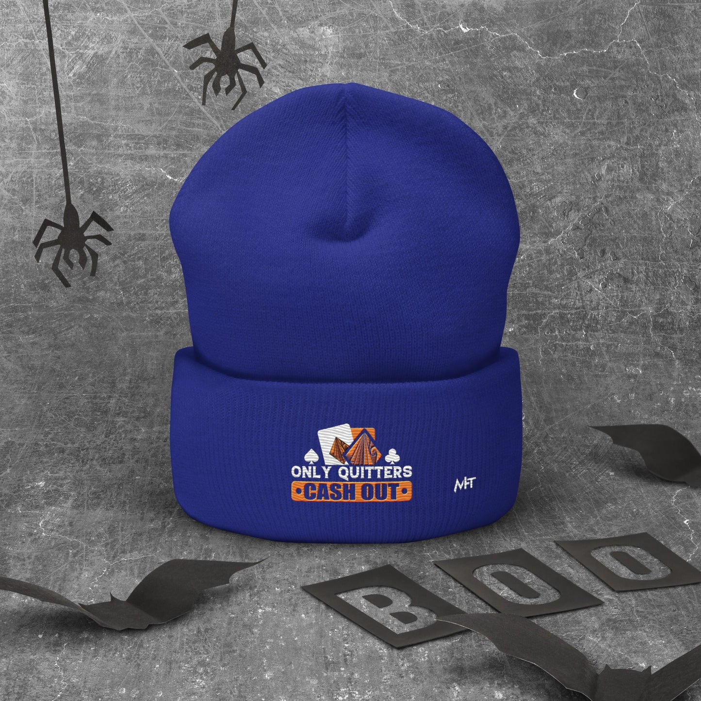 Only Quitters Cash Out - Cuffed Beanie by DarkByteGear