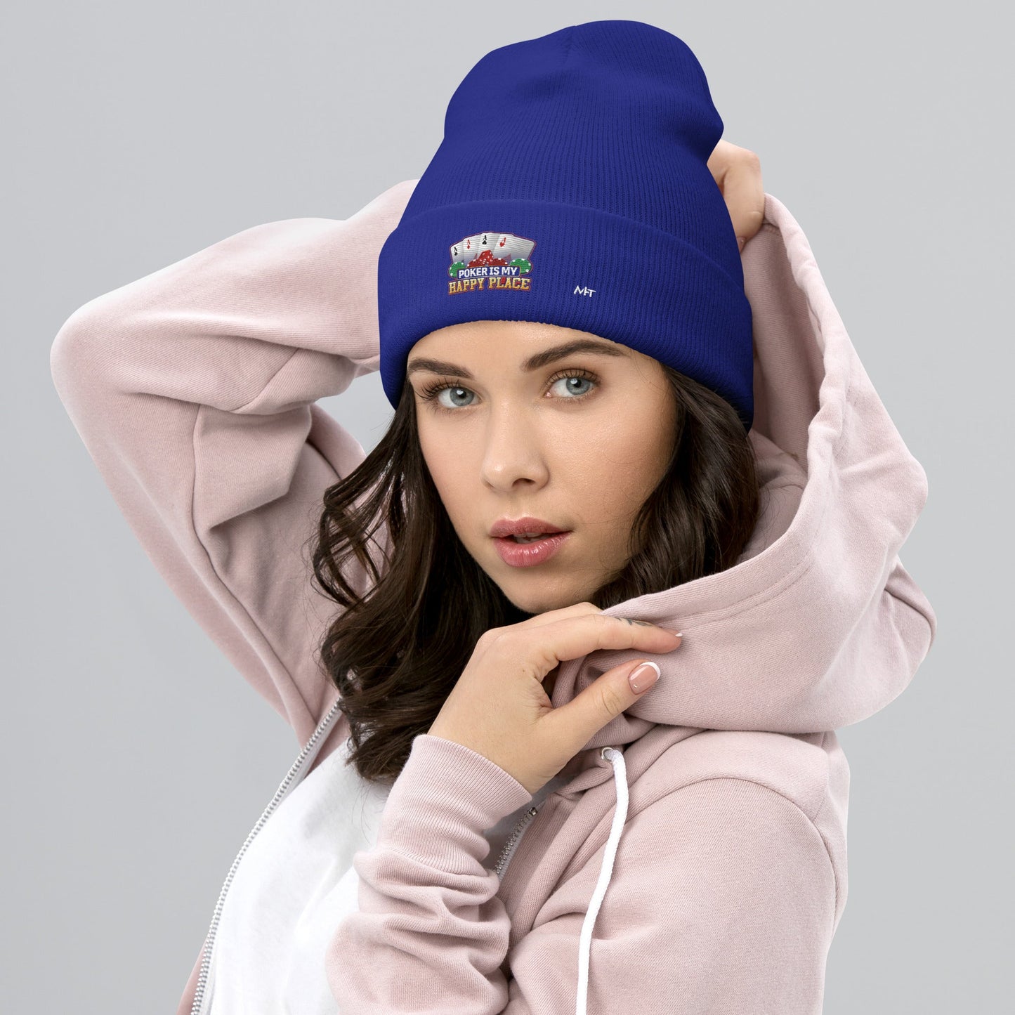 Poker Dad is like a Normal Dad but much Cooler - Cuffed Beanie by DarkByteGear
