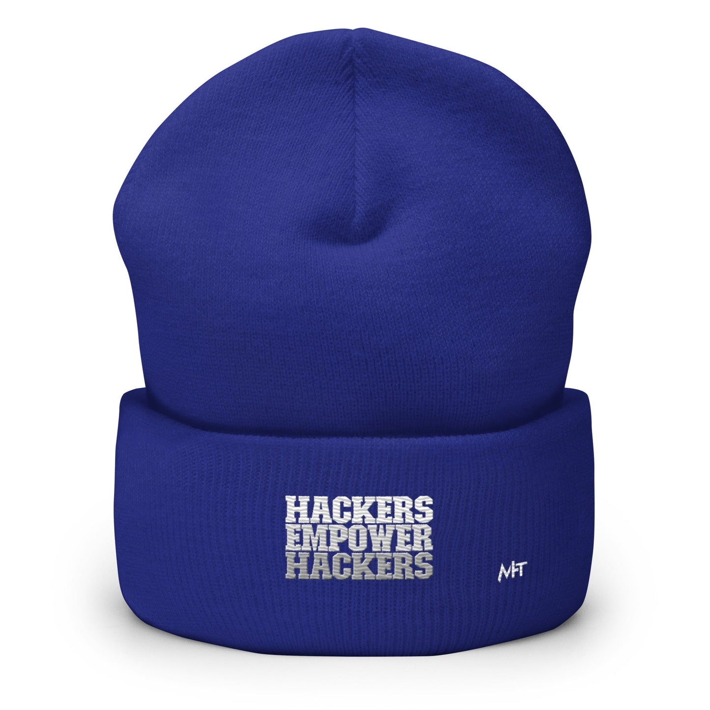 Hackers Empower Hackers V2 - Cuffed Beanie by DarkByteGear