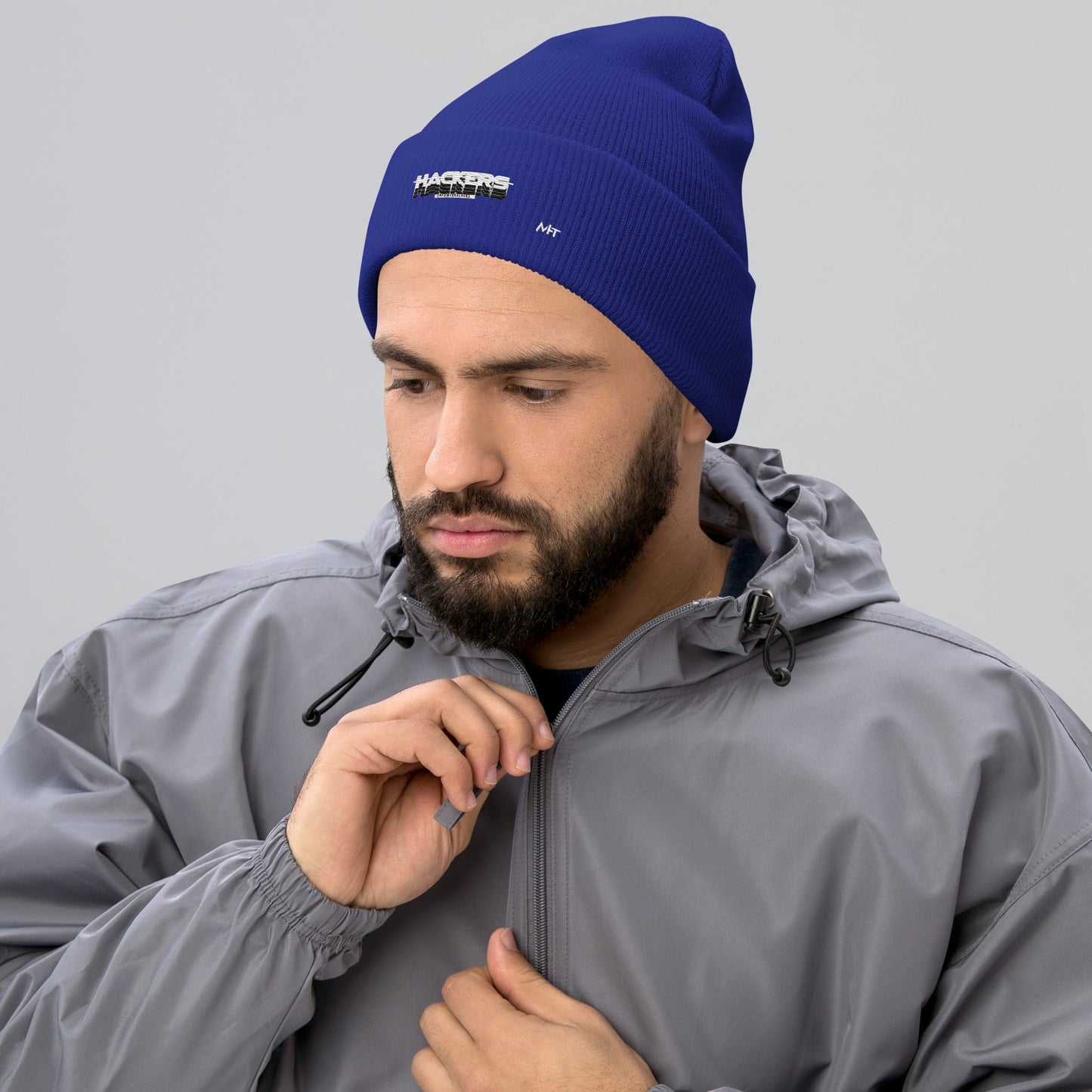Hackers Empower Hackers V3 - Cuffed Beanie by DarkByteGear