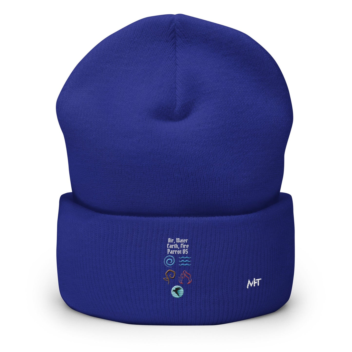 Air, Water, Earth, Fire, Parrot OS - Cuffed Beanie by DarkByteGear