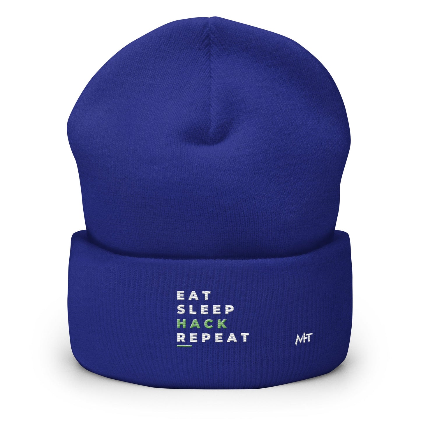 Eat, Sleep, Hack, Repeat V2 - Cuffed Beanie by DarkByteGear