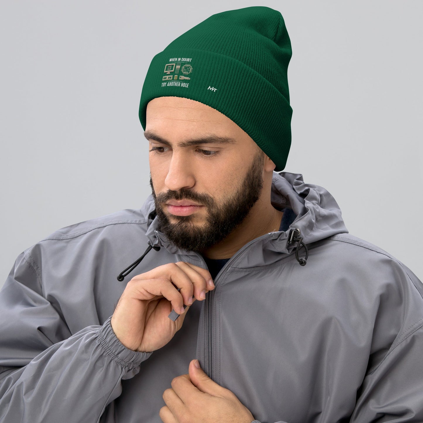 When in doubt, Try another hole V1 - Cuffed Beanie by DarkByteGear
