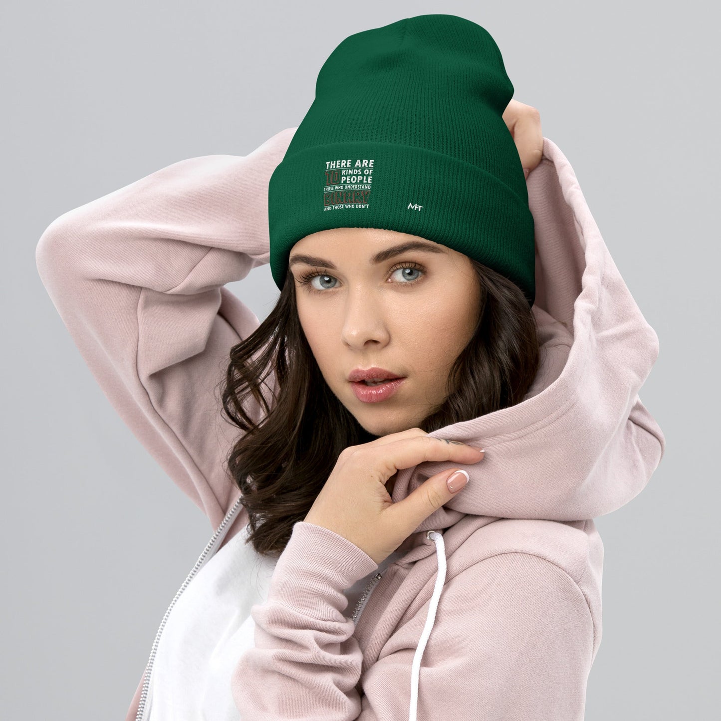 There are 10 kinds of People - Cuffed Beanie by DarkByteGear