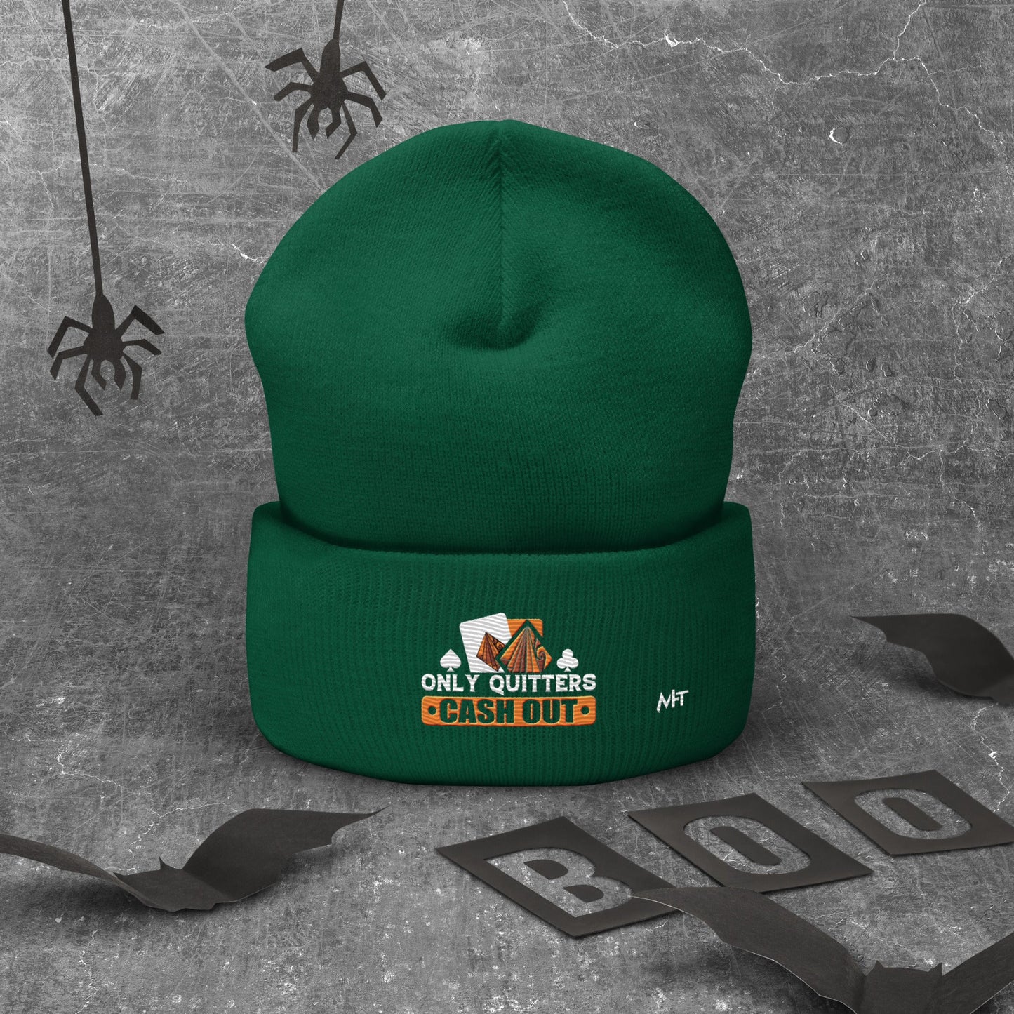 Only Quitters Cash Out - Cuffed Beanie by DarkByteGear