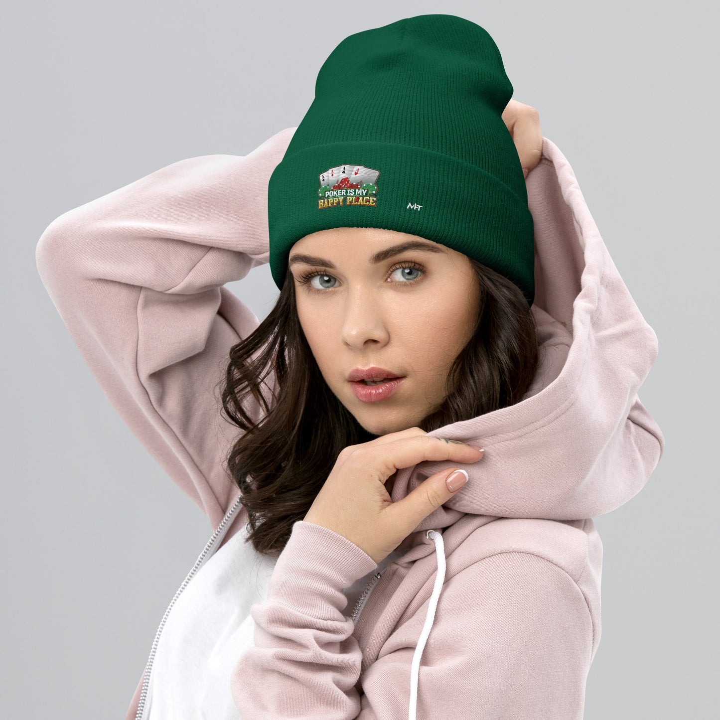 Poker Dad is like a Normal Dad but much Cooler - Cuffed Beanie by DarkByteGear