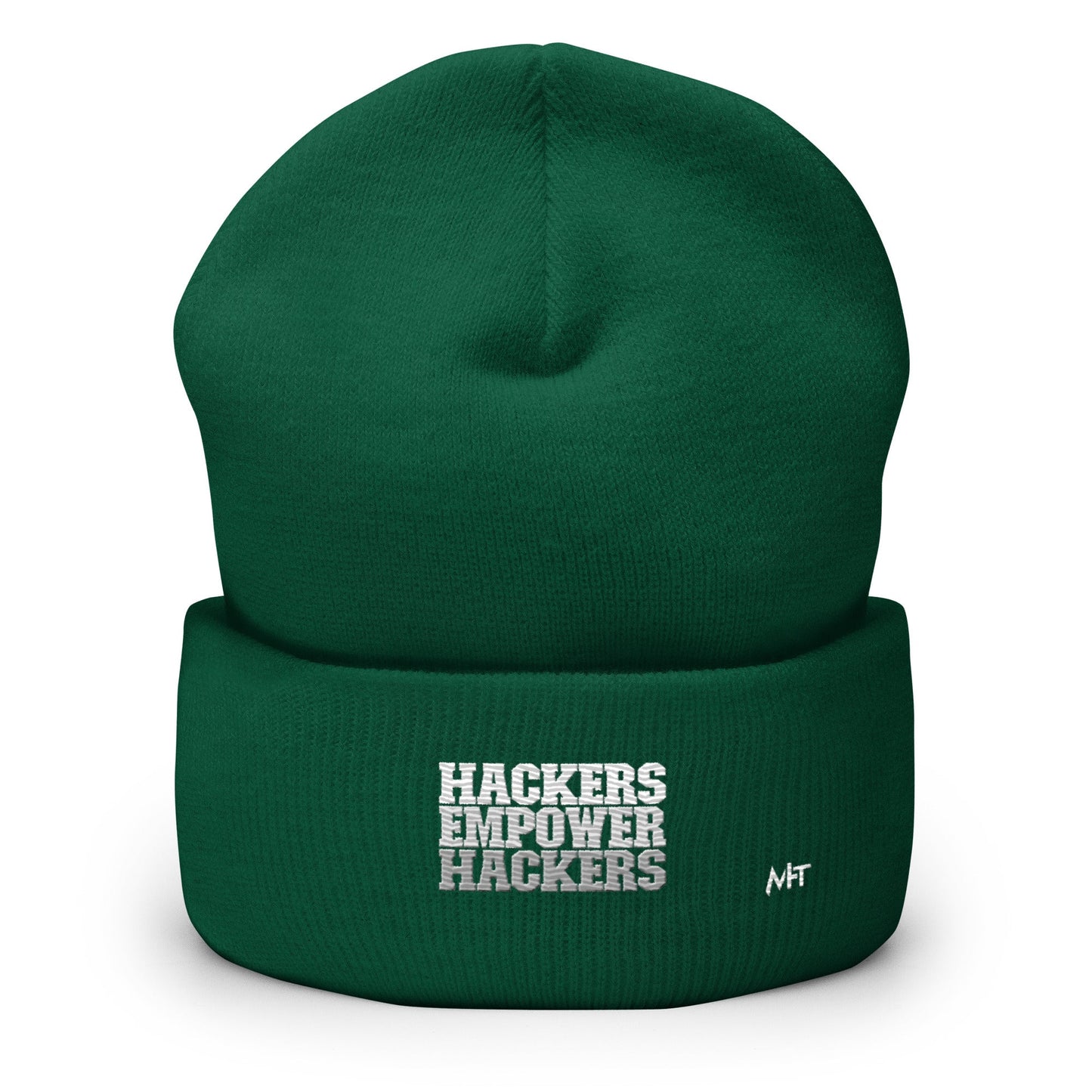 Hackers Empower Hackers V2 - Cuffed Beanie by DarkByteGear