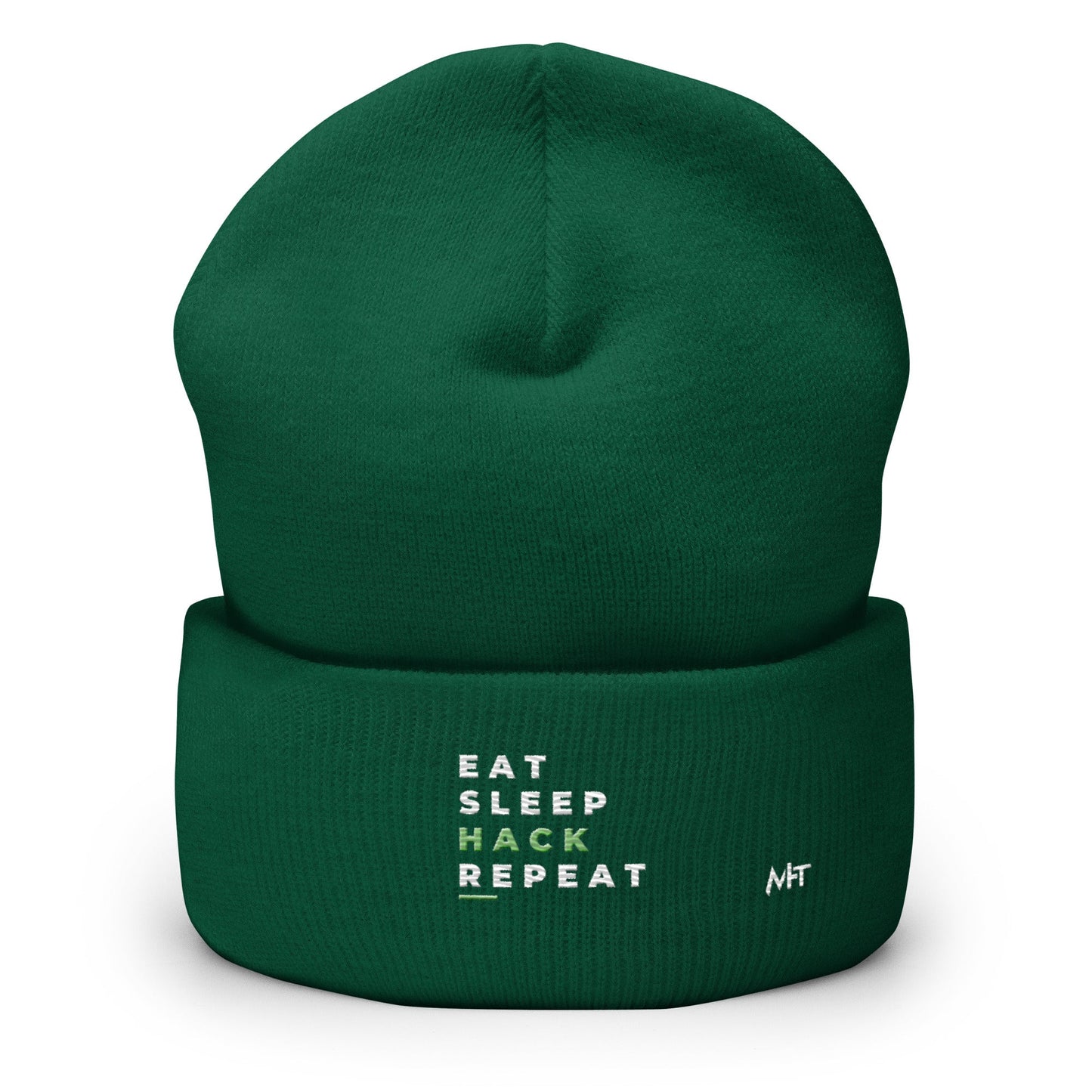 Eat, Sleep, Hack, Repeat V2 - Cuffed Beanie by DarkByteGear