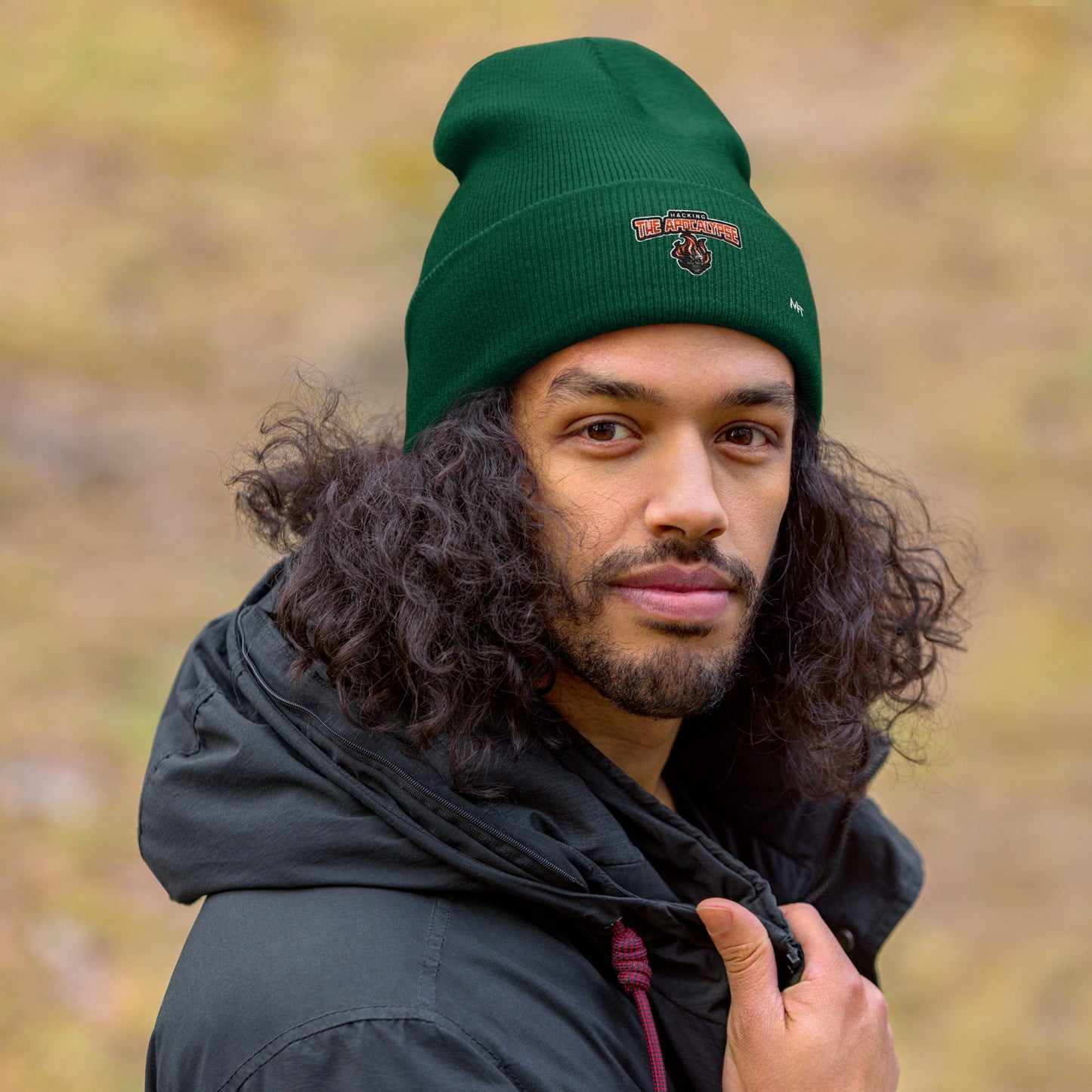 Hacking the Apocalypse V1 - Cuffed Beanie by DarkByteGear