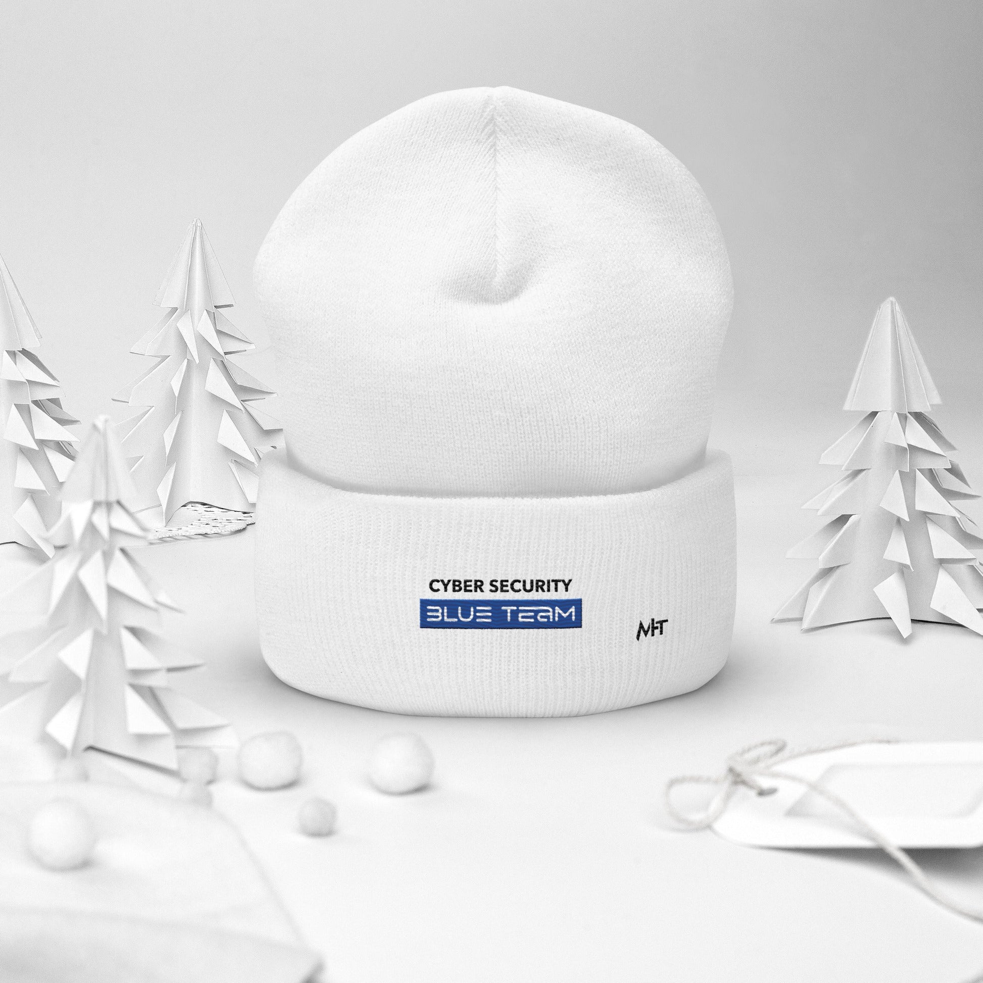 Cyber Security Blue Team V8 - Cuffed Beanie by DarkByteGear