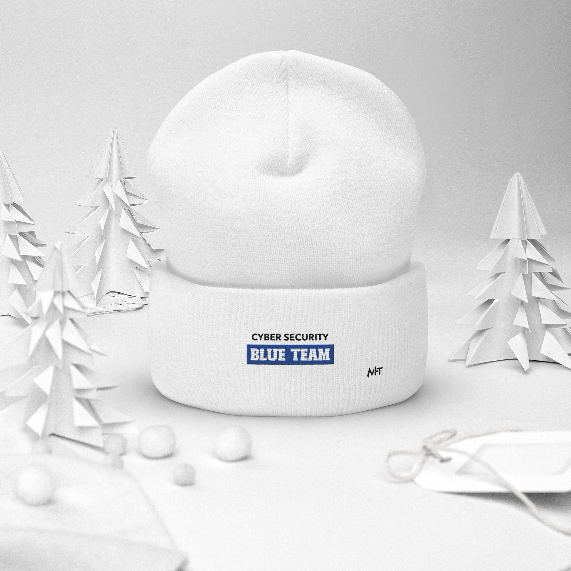 Cyber Security Blue Team V10 - Cuffed Beanie by DarkByteGear