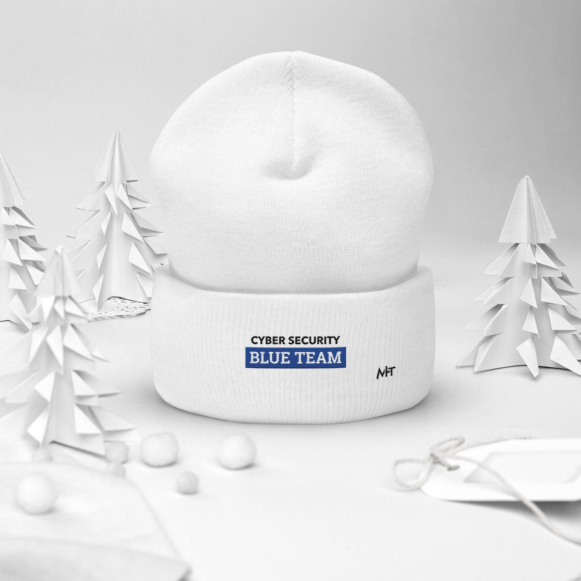 Cyber Security Blue Team V6 - Cuffed Beanie by DarkByteGear