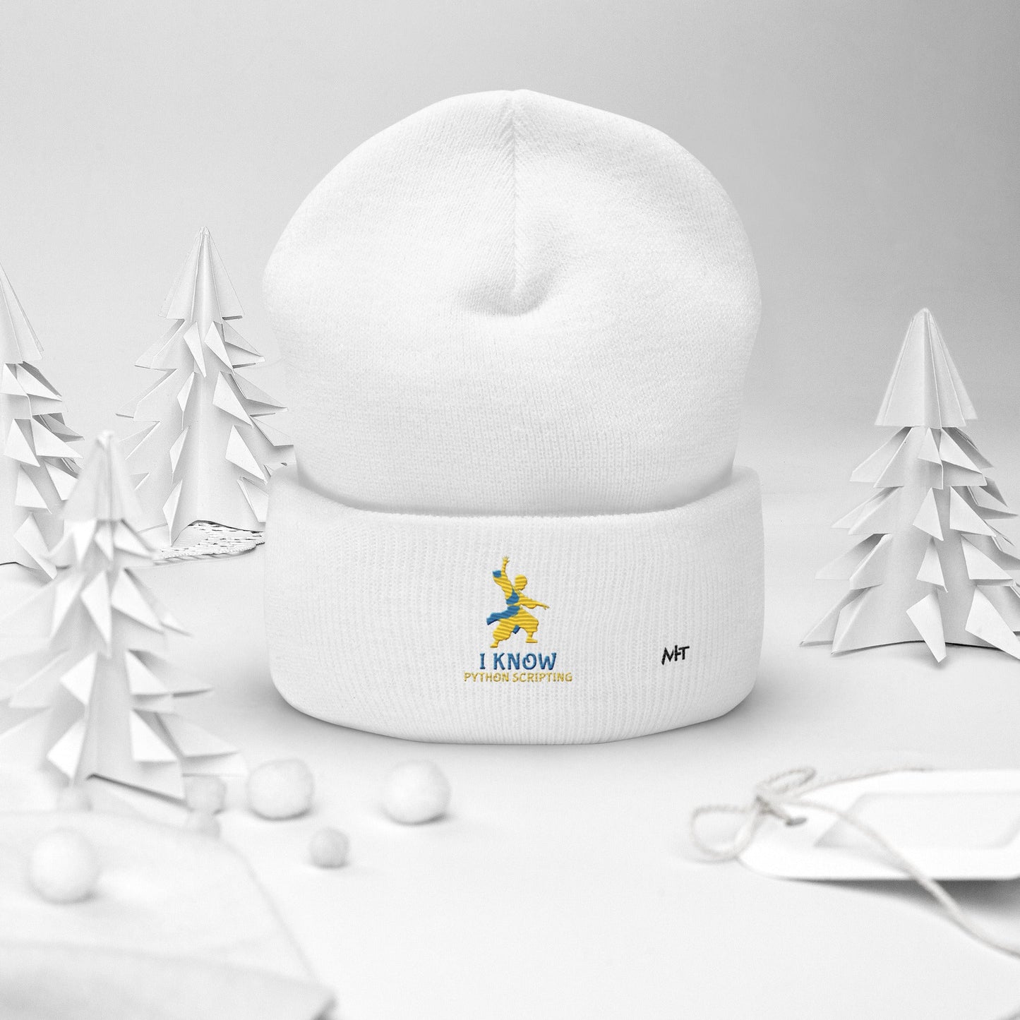 I Know Python Scripting - Cuffed Beanie by DarkByteGear