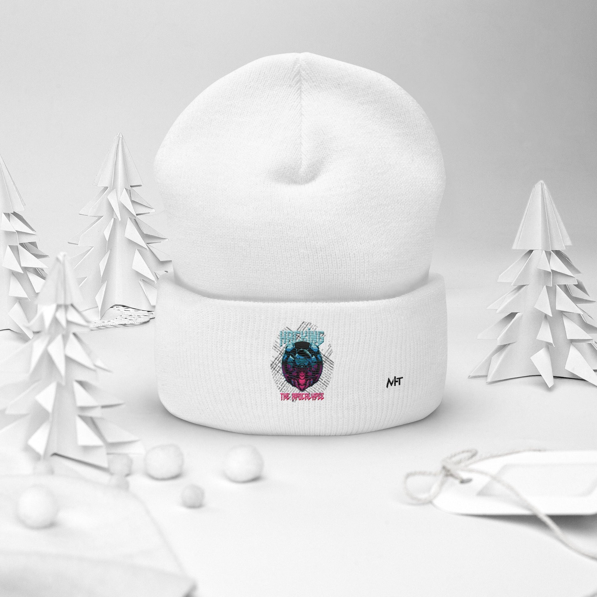 Hacking the apocalypse V2 - Cuffed Beanie by DarkByteGear