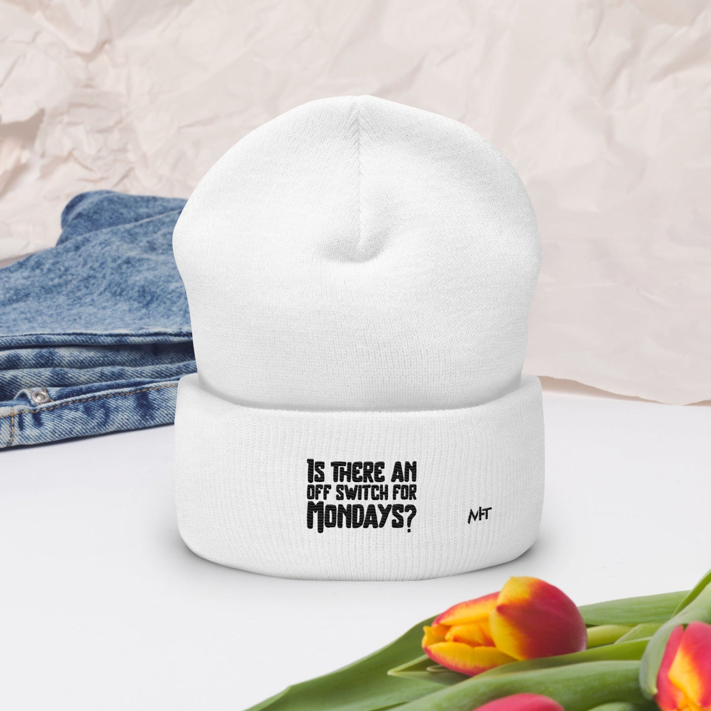 Is there an OFF switch for Mondays? - Cuffed Beanie by DarkByteGear