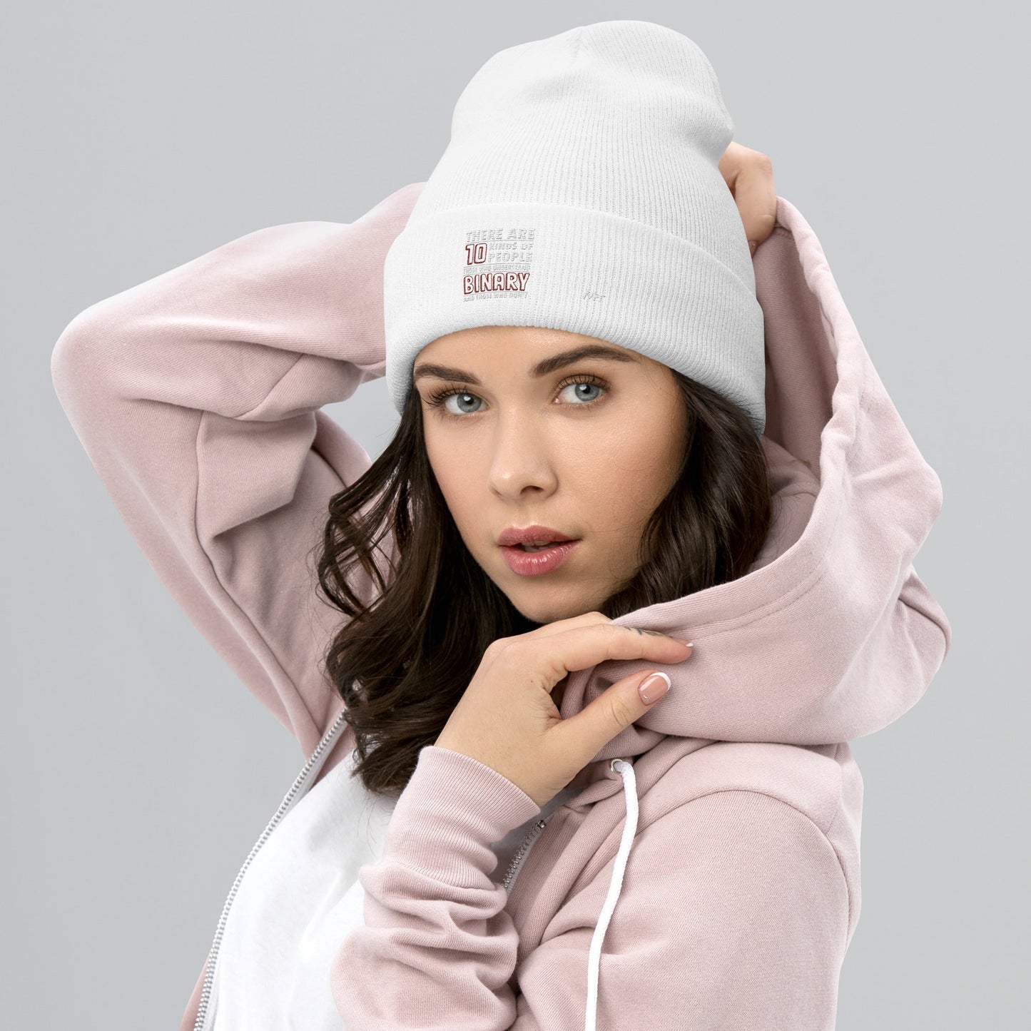 There are 10 kinds of People - Cuffed Beanie by DarkByteGear