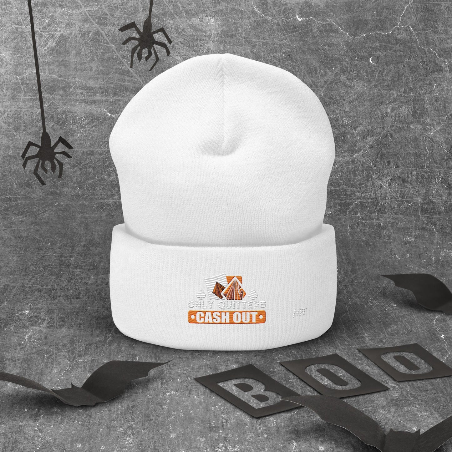 Only Quitters Cash Out - Cuffed Beanie by DarkByteGear