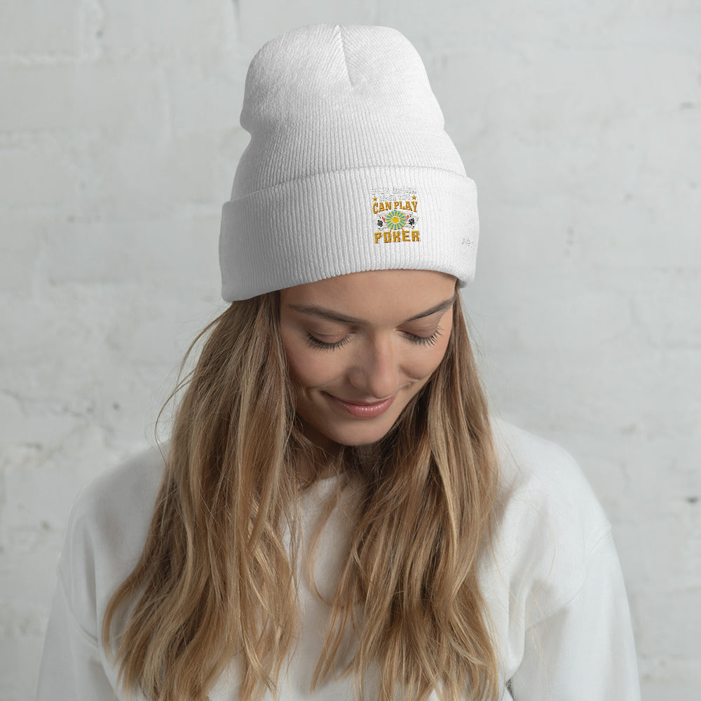 Why Work when you can Play Poker - Cuffed Beanie by DarkByteGear