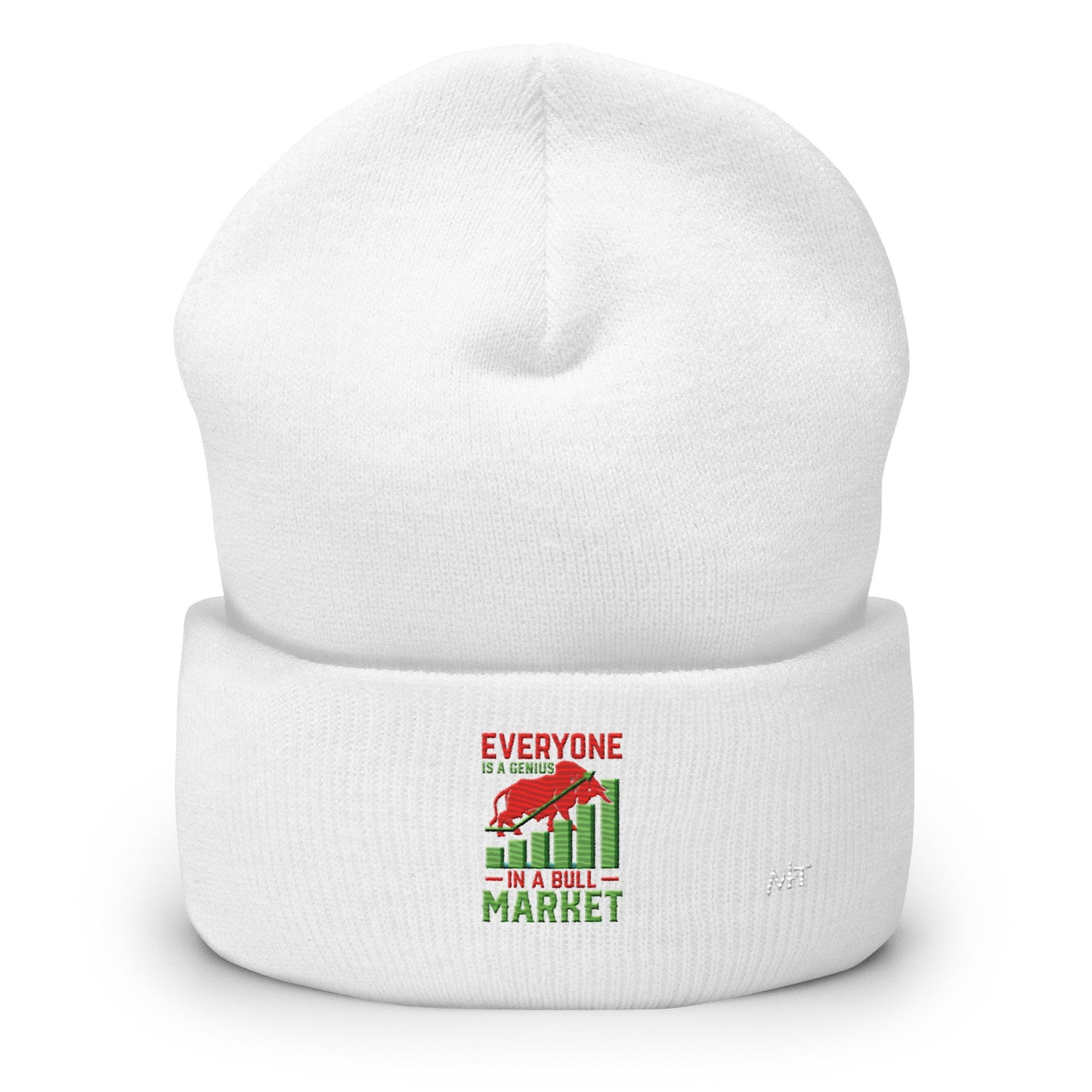 Everyone is a Genius in a Bull Market V1 - Cuffed Beanie by DarkByteGear