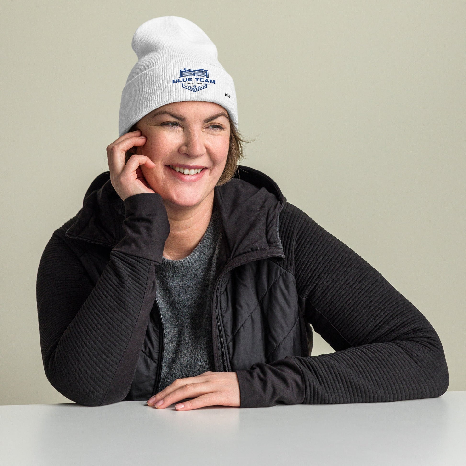 Cyber Security Blue Team V14 - Cuffed Beanie by DarkByteGear