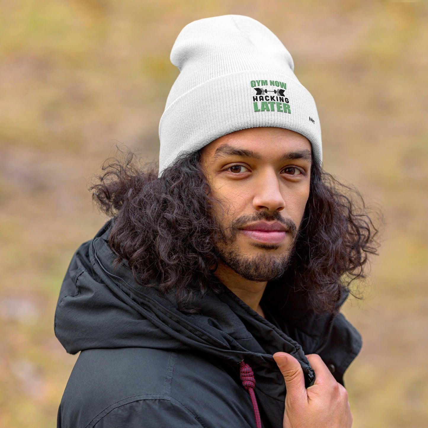 Gym now, hacking later - Cuffed Beanie by DarkByteGear