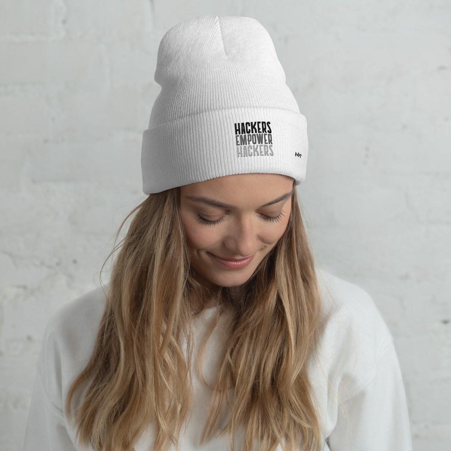 Hackers Empower Hackers - Cuffed Beanie by DarkByteGear